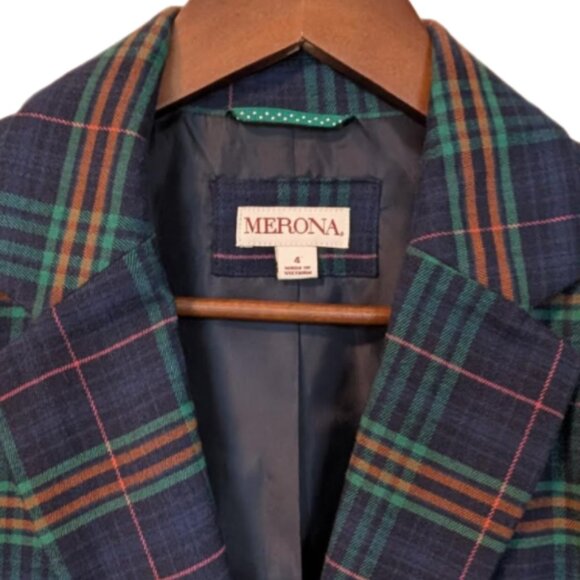 Merona Women's Plaid Jacket Size 4 - Picture 5 of 7